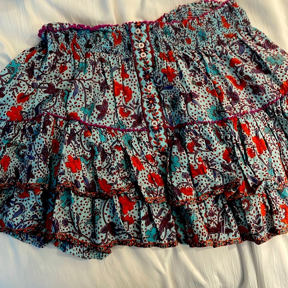Poupette St Barth blue/red/purple Medium/large skirt great for the summer!